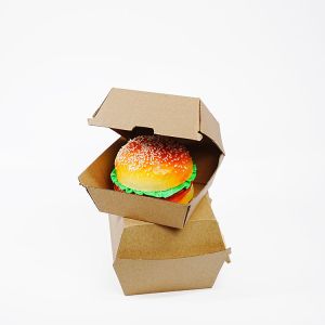 Customized hamburger box, biodegradable fast food takeaway box