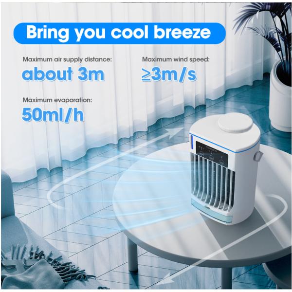Electric Mini Air Conditioner Portable Cooler Fan for Office Table 2 Pc Water Cooling