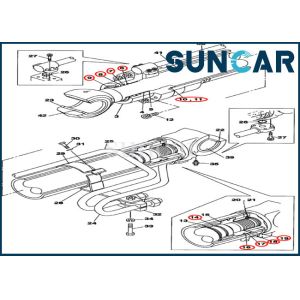 China LZ008420 Cylinder Seal Replacement Kit Boom Oil Seal Kit Fits CX290B CX300C CASE on sale