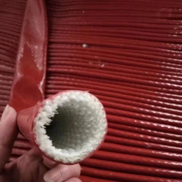 0.5mm Silicone Rubber Fiberglass Sleeving Insulated Fireproof