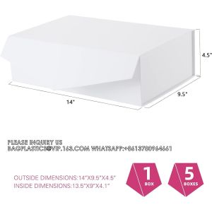 Holographic Silver Gift Boxes, Large Gift Boxes With Lids,Magnetic Closure Gift