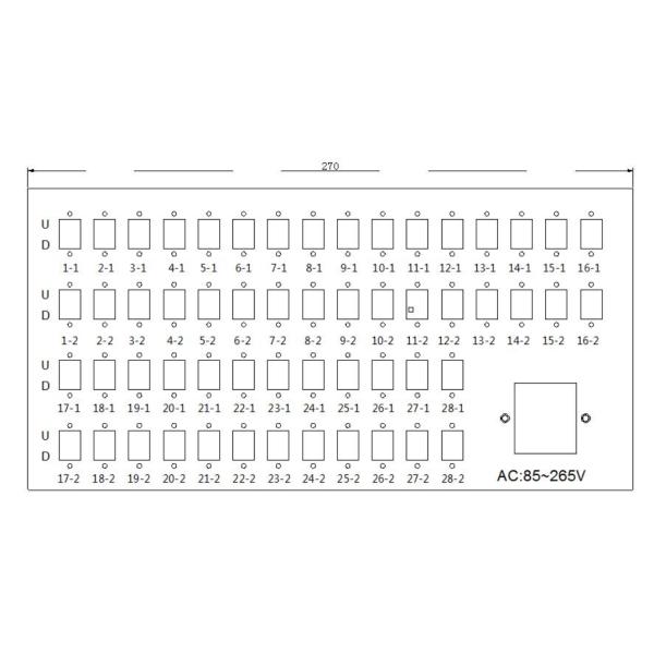 4U Rackmount Dual 28 Pieaces 2x4 Opto Mechanical Switches