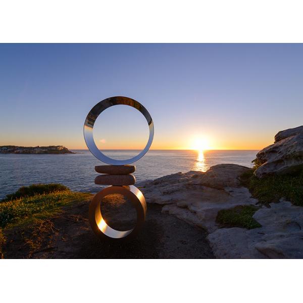 Professional Outdoor Metal Sculpture SS Outdoor Bronze Statues 180cm Height Size