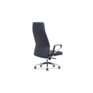 Conjoined Armrest 360° Swivel Revolving Leather Chair With Castors