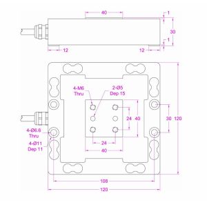 Low Profile Triaxial Load Cell 5kN 3kN 2kN 1kN 500N 200N Multi-Axis Force Sensor