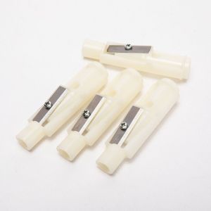 White Single Hole Manual Pencil Sharpener Kid Safe