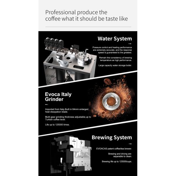 Freshly Grounded Bean To Cup Ice Coffee Vending Machine 220VAC