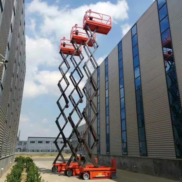12m Self Propelled Electric Scissor Lift Battery Driven Aerial work Lift