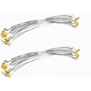 SMP Female Custom Cable Assembly Right Angle Low Loss for Cable MF068B Diameter+0.24mm