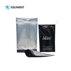 Zipper Biodegradable Stand Up Pouch Window For Weed Weed Seed Cookie THC CBD