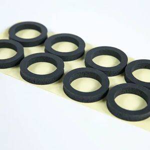 Black Waterproof Foam Cotton Pad Single Side Silicone Rubber Ring