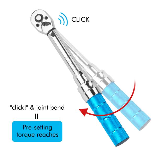 Stainless Steel Bicycle Torque Wrench 2 To 14nm Adjustable Socket Wrench Set T30