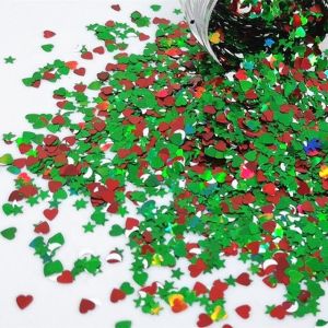 Decoration Christmas Shaped Glitter Mixes Poleyster Shape Mixes for Decoration