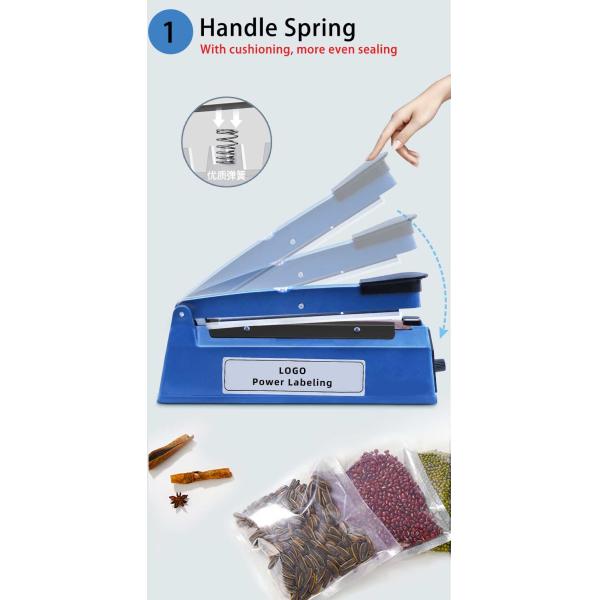 ZEQUAN Food Mini Impulse Heat Sealer for Manual Plastic Bag Sealing and Preservation