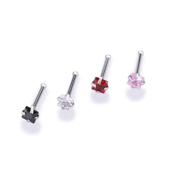 Buy Custom High Quality Titanium Labret Unique Lip Rings With Zircon at wholesale prices