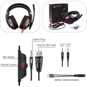 20000Hz 50mm 2.2kohm ONIKUMA K2 Pro Wired Gaming Headset