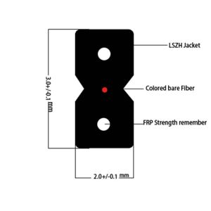 Butterfly Flat White Indoor Fiber Drop Cable