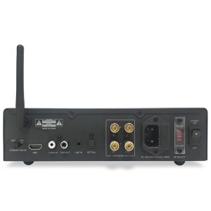 Bluetooth 5.0 Power Amplifier Stereo Receiver with 2X100W RMS and 2.1 Channel