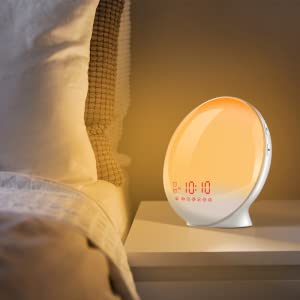 Acrylic RGB Sunrise Simulation Alarm Clock FM Radio Natural Wake Up Light