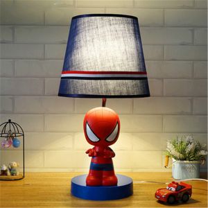 Nordic spider bat super hero Table Lamp Children'S Room Cartoon Bedside Kids