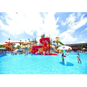 Anti UV Aqua Playground Commercial Fiberglass Water Slides