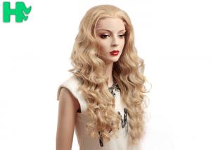 Quality Fashion Prom Charming Curly Long Synthetic Wigs Blonde Hair Color for sale