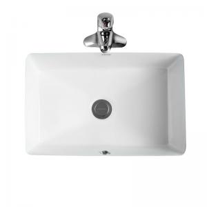 Quality Bathroom Ceramic Under Counter Top Wash Basin Rectangle Shape for sale