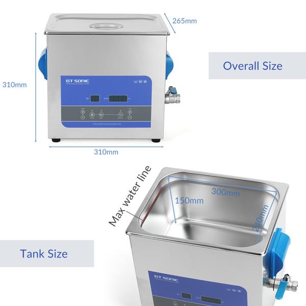 Stainless Steel Ultrasonic Vegetables Cleaner 200w Sonic Cavitation Machine With Knobs