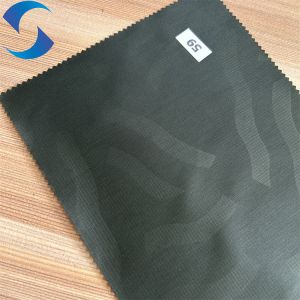 Light Weight Polyester 260T Taffeta Fabric Cire Ripstop Printing Fabric With PU