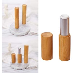 Square / Round AS Refillable Lipstick Tube With Rubber Stopper