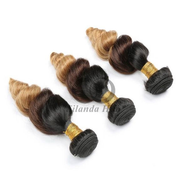 #T1B/4/27 Loose Wave Remy Human Hair Bundles Sew In Weave Bundles Brazilian Bundle Deals