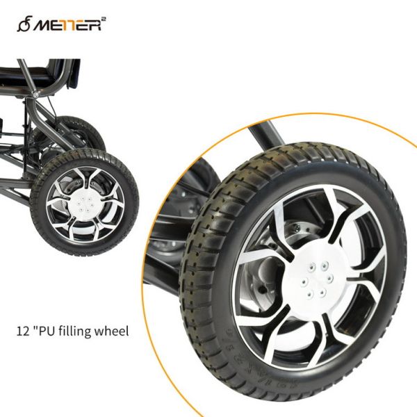 Aluminum Alloy Brushless 150W*2 Motorized Power Chair