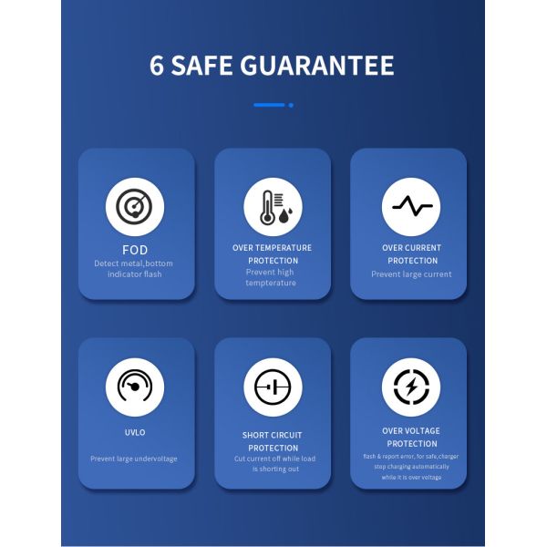 3 Level LED Night Light Wireless Double Charging Stand With Short Circuit Protection