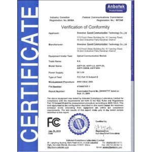 Shenzhen Gaveid communication Technology Co.,Ltd Certifications