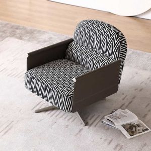 Sleeper Couch Single Seater Armchair Rotating Sofa For Bedroom Mocha Italian