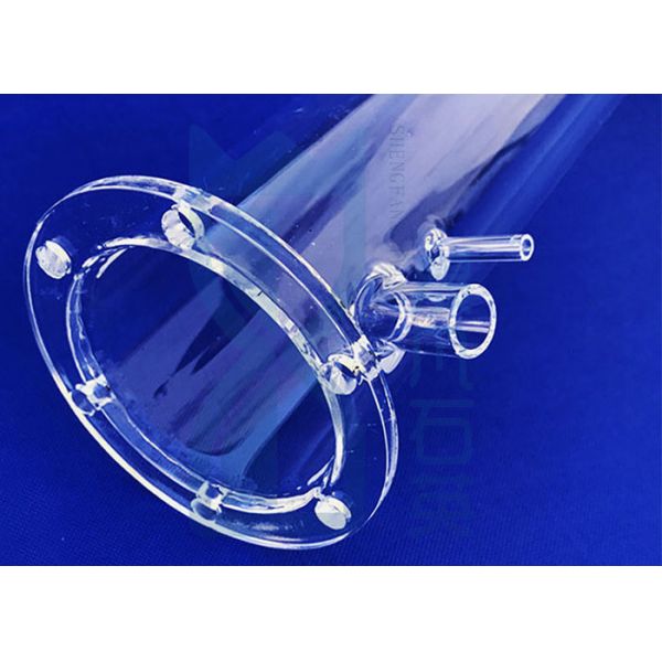 Buy Large Diameter Transparent Quartz Tube Flange For Chemical Pipe at wholesale prices