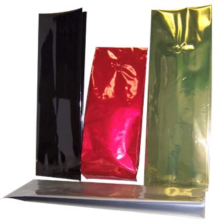 Yellow Silvery Matte Finish Plastic Packaging Bag With Square Bpttom For Tea