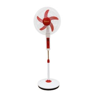 12V DC Solar Floor Fan Rechargeable 16 Inch Plastic For Home