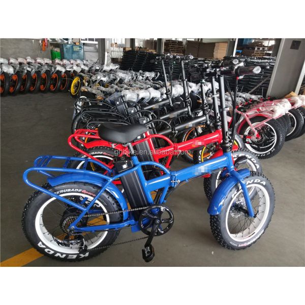 20 Inch 48V 500W 750W 1000W Electric Folding Bike with Fat Tire Max Speed 30-50Km/h