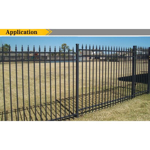 High quality galvanized garrison steel picket fence for sale/manufacture price