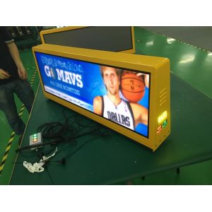 Quality Moving Advertising Taxicab Led Video Screen Double Side High Brightness for sale