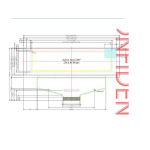 2.8 inch blue/yellow PMOLED display 256*64 dots I2C/SPI interface driving IC