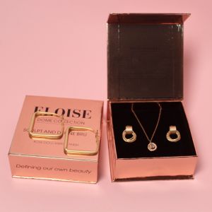 Personalized Black Packaging Box For Jewelry Earring Necklace Bracelet