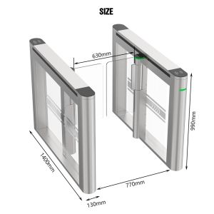 HCW Speed Gate Turnstile with 1-Second Operation 600-1000mm Channel Width and 5