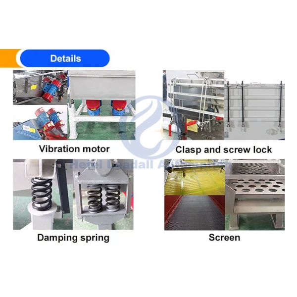 960RPM Auxiliary Equipment , Industrial Sieve Machine With Vibrating Motors