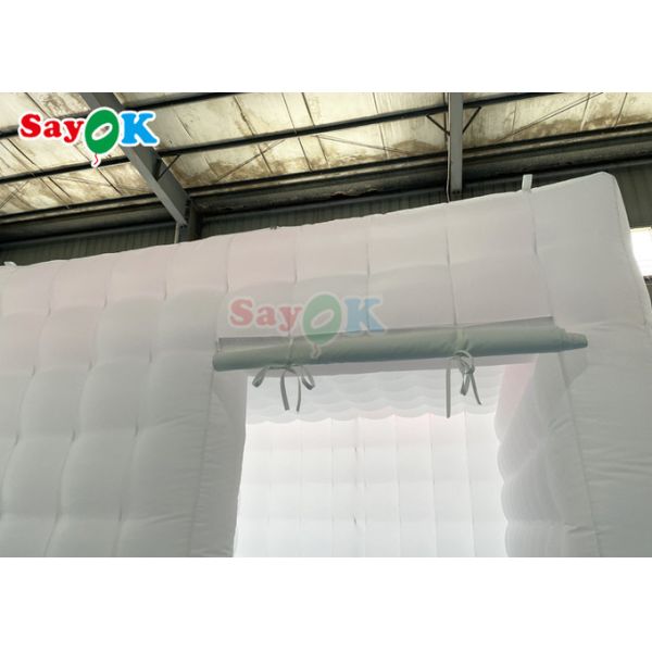 Wholesale White Inflatable LED Photo Booth Portable Inflatable Square Single Door Photo Booth