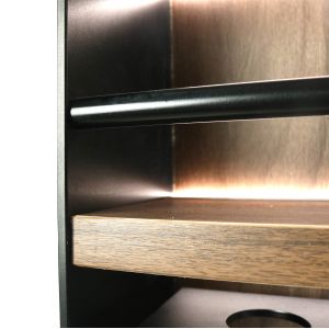 12 Hook Rustic Wall Mounted Kitchen Wood Rack 60X60X50cm