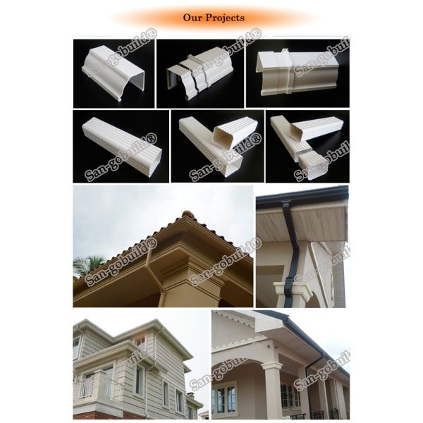 High Quality China PVCRain Water Collector, Rain Roof Gutter Price Philippines