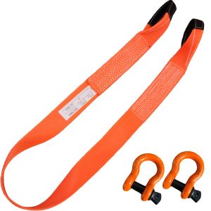 Nylon Emergency Car Recovery Heavy Duty Tow Strap With Hooks