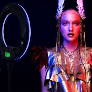 RGB Selfie 18 Inch LED Ring Light Full CCT 2800 9990k With Tripod Stand